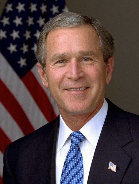 Foto del presidente de Estados Unidos George W. Bush, quien estudió en un boarding school